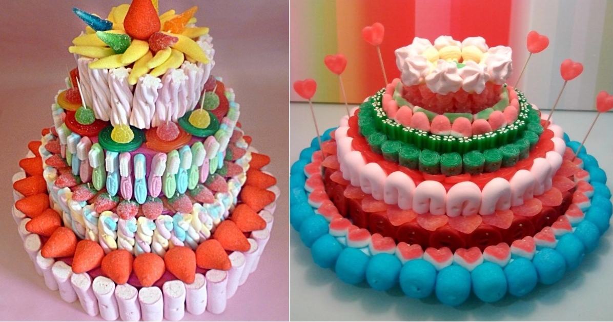 Ideas creativas para decorar tu pastel con chuches: Dulces y coloridas combinaciones.