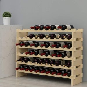 diseño más adecuado para un mueble de almacenamiento de botellas de vino
