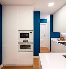 ¿Cuál es la altura ideal para colocar el horno y el microondas dentro del mueble columna?